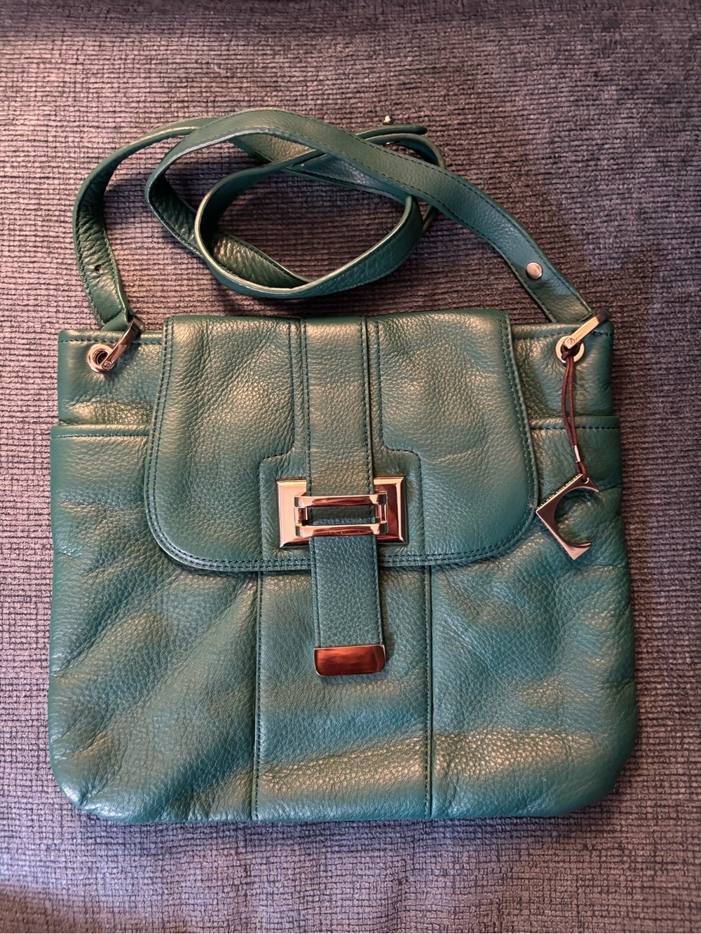 Liz Claiborne Teal Leather Crossbody Bag
